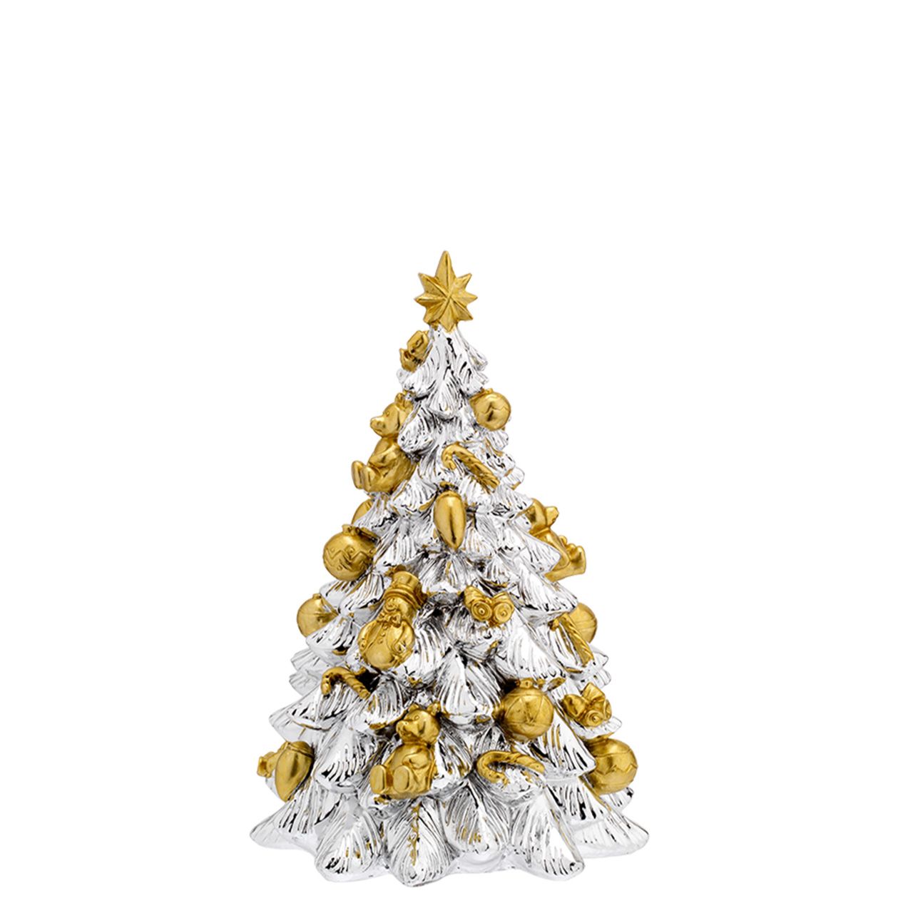 ALBERO ARGENTATO E ORO CON CARILLON H. 21